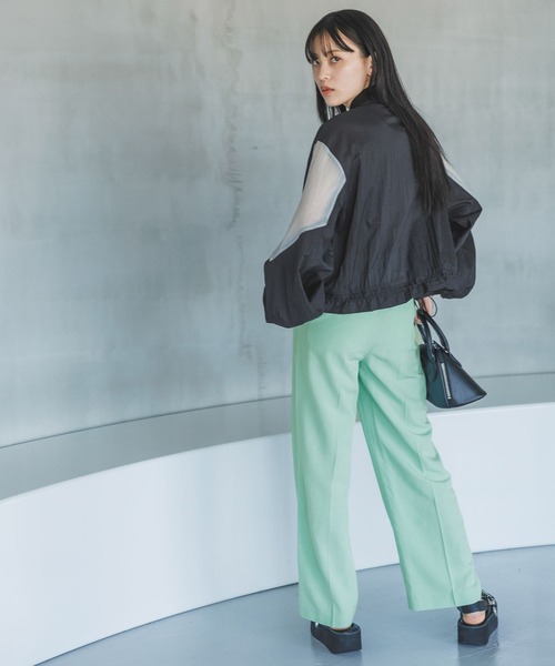 JEANASIS(ジーナシス)の「リネン レーヨンワイドストレートパンツ/190468(その他パンツ・レディース・ブラック/オフホワイト/ミント/ライラック・SMALL/MEDIUM)」の9枚目の写真