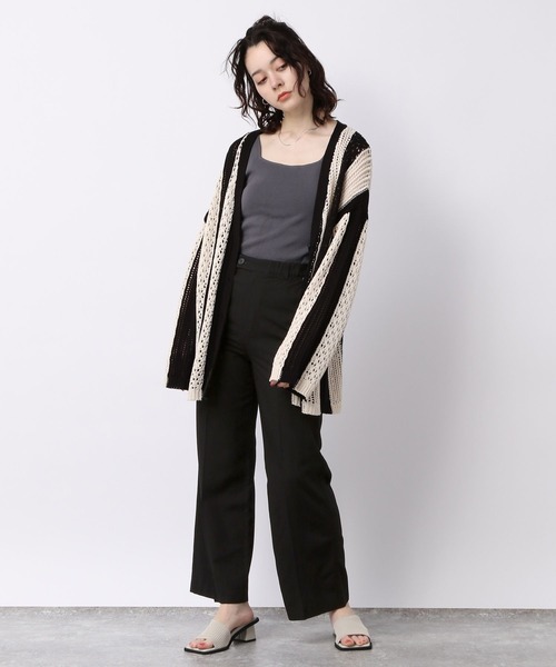 JEANASIS(ジーナシス)の「リネン レーヨンワイドストレートパンツ/190468(その他パンツ・レディース・ブラック/オフホワイト/ミント/ライラック・SMALL/MEDIUM)」の13枚目の写真