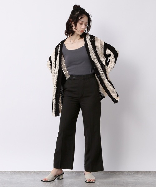 JEANASIS(ジーナシス)の「リネン レーヨンワイドストレートパンツ/190468(その他パンツ・レディース・ブラック/オフホワイト/ミント/ライラック・SMALL/MEDIUM)」の14枚目の写真