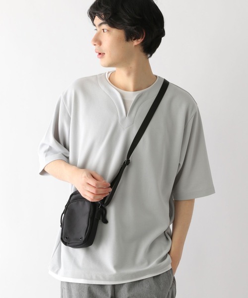 GLOBAL WORK(グローバルワーク)の「キーネックレイヤード/半袖/163738(Tシャツ/カットソー・メンズ・チャコールグレー/ライトグレー/スカイブルー/グリーン/ネイビー/ライトベージュ・SMALL/MEDIUM/X-LARGE/LARGE)」の8枚目の写真