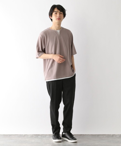GLOBAL WORK(グローバルワーク)の「キーネックレイヤード/半袖/163738(Tシャツ/カットソー・メンズ・チャコールグレー/ライトグレー/スカイブルー/グリーン/ネイビー/ライトベージュ・SMALL/MEDIUM/X-LARGE/LARGE)」の9枚目の写真