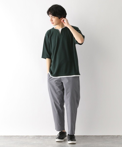 GLOBAL WORK(グローバルワーク)の「キーネックレイヤード/半袖/163738(Tシャツ/カットソー・メンズ・チャコールグレー/ライトグレー/スカイブルー/グリーン/ネイビー/ライトベージュ・SMALL/MEDIUM/X-LARGE/LARGE)」の18枚目の写真