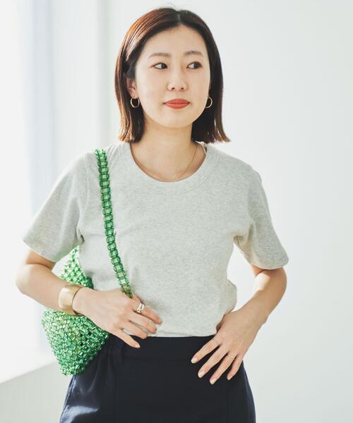 coen(コーエン)の「クルーネックフライスTシャツ(Tシャツ/カットソー・レディース・ブラック/ライトグレー/ホワイト・M/L)」の12枚目の写真