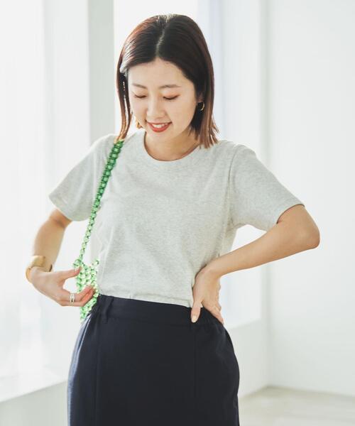 coen(コーエン)の「クルーネックフライスTシャツ(Tシャツ/カットソー・レディース・ブラック/ライトグレー/ホワイト・M/L)」の13枚目の写真