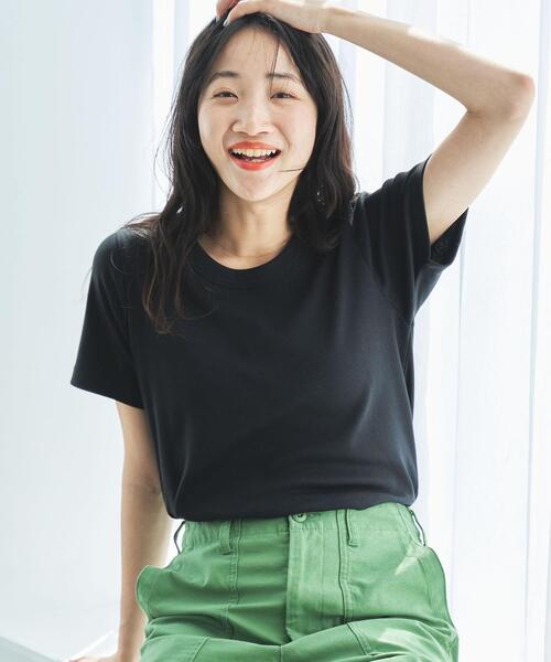 coen(コーエン)の「クルーネックフライスTシャツ(Tシャツ/カットソー・レディース・ブラック/ライトグレー/ホワイト・M/L)」の16枚目の写真