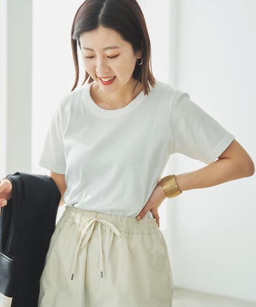 coen(コーエン)の「クルーネックフライスTシャツ(Tシャツ/カットソー・レディース・ブラック/ライトグレー/ホワイト・M/L)」の21枚目の写真