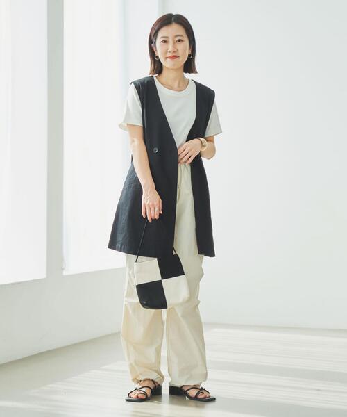 coen(コーエン)の「クルーネックフライスTシャツ(Tシャツ/カットソー・レディース・ブラック/ライトグレー/ホワイト・M/L)」の22枚目の写真