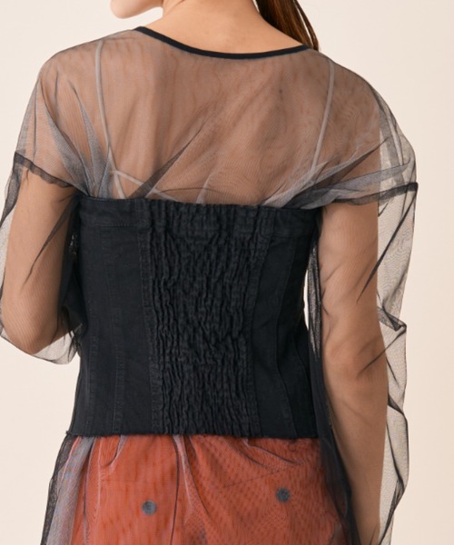 Solace（ソレイス）の「デニムビスチェ（チューブトップ・レディース・ブラック・M/S）」の10枚目の写真