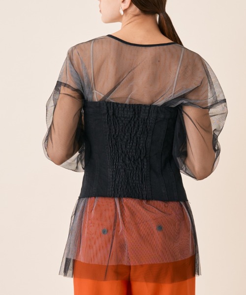 Solace（ソレイス）の「デニムビスチェ（チューブトップ・レディース・ブラック・M/S）」の11枚目の写真