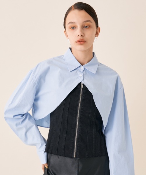 Solace（ソレイス）の「デニムビスチェ（チューブトップ・レディース・ブラック・M/S）」の12枚目の写真