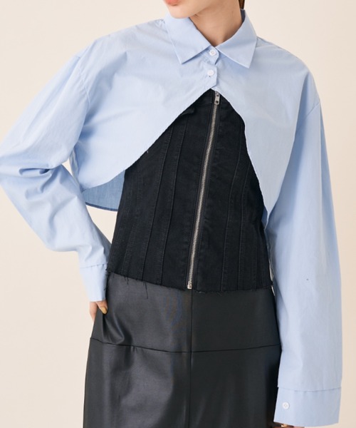 Solace（ソレイス）の「デニムビスチェ（チューブトップ・レディース・ブラック・M/S）」の13枚目の写真