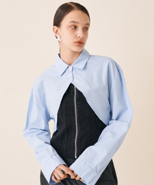 Solace（ソレイス）の「デニムビスチェ（チューブトップ・レディース・ブラック・M/S）」の14枚目の写真