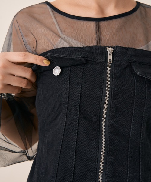 Solace（ソレイス）の「デニムビスチェ（チューブトップ・レディース・ブラック・M/S）」の19枚目の写真