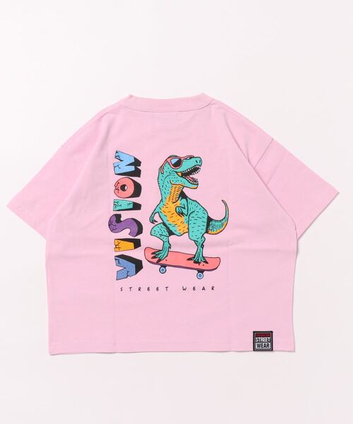 LOWRYS FARM（ローリーズファーム）の「ＶＩＳＩＯＮダイナソーＴシャツ　191965（Tシャツ/カットソー・キッズ・グレー/ピンク・110cm/130cm/150cm）」の21枚目の写真