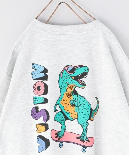 LOWRYS FARM（ローリーズファーム）の「ＶＩＳＩＯＮダイナソーＴシャツ　191965（Tシャツ/カットソー・キッズ・グレー/ピンク・110cm/130cm/150cm）」の6枚目の写真