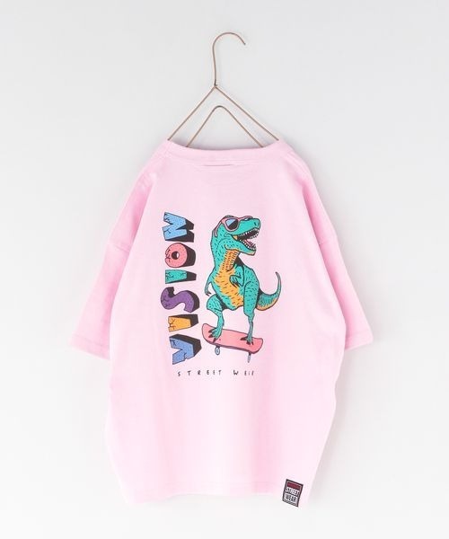 LOWRYS FARM（ローリーズファーム）の「ＶＩＳＩＯＮダイナソーＴシャツ　191965（Tシャツ/カットソー・キッズ・グレー/ピンク・110cm/130cm/150cm）」の18枚目の写真