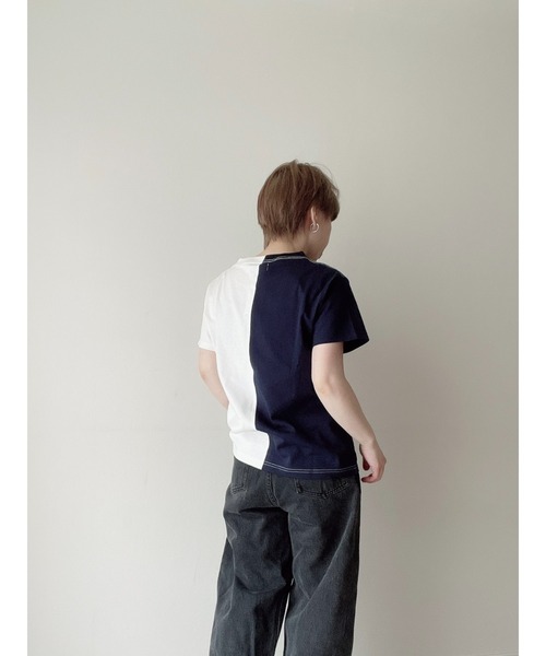 Yucca（ユッカ）の「NEBRASKA プリントTシャツ（MEKKE　低身長向け）（Tシャツ/カットソー・レディース・グリーン/ネイビー/オートミール・FREE）」の14枚目の写真