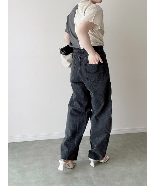 Yucca（ユッカ）の「NEBRASKA プリントTシャツ（MEKKE　低身長向け）（Tシャツ/カットソー・レディース・グリーン/ネイビー/オートミール・FREE）」の7枚目の写真