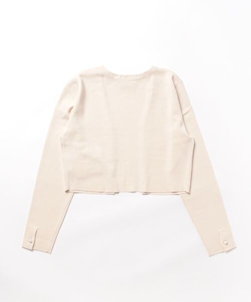 CELFORD カフス刺繍ボレロカーディガン ピンク ショート丈F