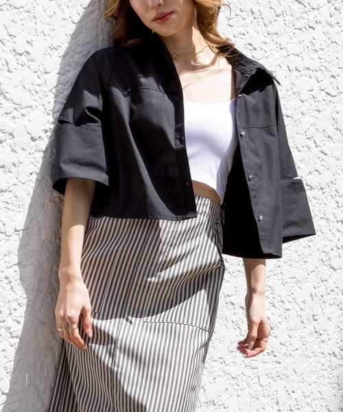 LATINA（ラティーナ）の「スリットスリーブブラウス（シャツ/ブラウス・レディース・ブラック/オフホワイト・FREE）」の11枚目の写真