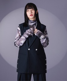 Ellno Loset | サイドシルバーボタンジレ/セットアップ対応(ベスト)