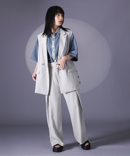 Ellno Loset(エルノロゼット)の「サイドシルバーボタンジレ/セットアップ対応(ベスト・メンズ・ネイビー/ブラック/アイボリー・MEDIUM/LARGE)」の12枚目の写真