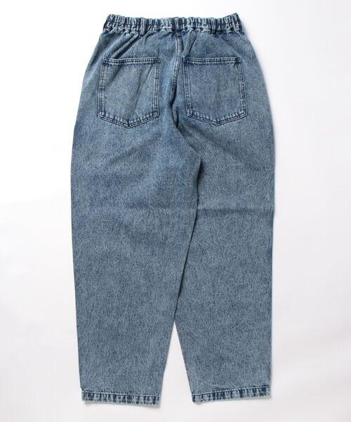 TIMELY WARNING(タイムリーワーニング)の「【Timely Warning】ケミカルウォッシュ 2タックワイドデニムパンツ(デニムパンツ・メンズ・ブラック/サックスブルー/インディゴブルー・L/M)」の4枚目の写真