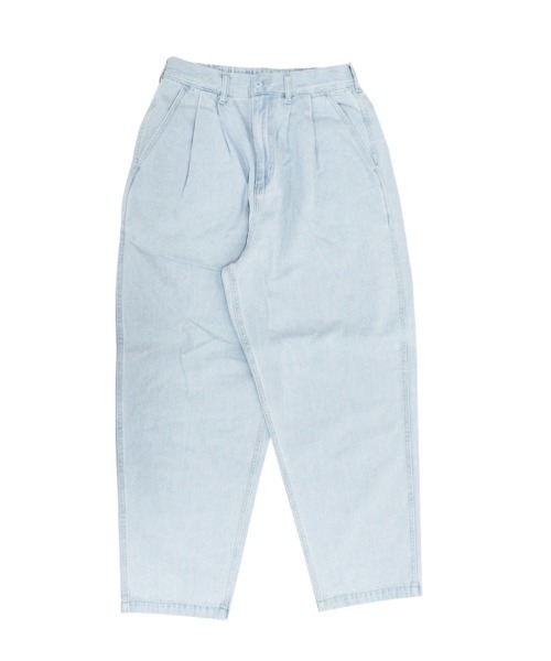 TIMELY WARNING(タイムリーワーニング)の「【Timely Warning】ケミカルウォッシュ 2タックワイドデニムパンツ(デニムパンツ・メンズ・ブラック/サックスブルー/インディゴブルー・L/M)」の2枚目の写真