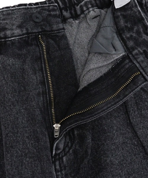 TIMELY WARNING(タイムリーワーニング)の「【Timely Warning】ケミカルウォッシュ 2タックワイドデニムパンツ(デニムパンツ・メンズ・ブラック/サックスブルー/インディゴブルー・L/M)」の8枚目の写真