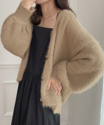 LAUIR（ラウアー）の「シャギーVネックニットカーディガン（カーディガン/ボレロ）」