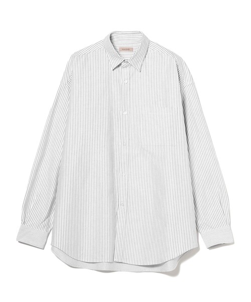 BEAMS LIGHTS（ビームスライツ）の「BEAMS LIGHTS / ロンドンストライプ オックスフォード パネル切替 シャツ（シャツ/ブラウス・メンズ・ネイビー/ブラック・SMALL/MEDIUM/LARGE）」の14枚目の写真