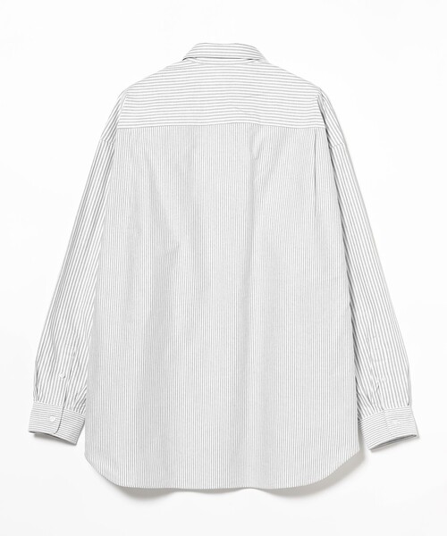 BEAMS LIGHTS（ビームスライツ）の「BEAMS LIGHTS / ロンドンストライプ オックスフォード パネル切替 シャツ（シャツ/ブラウス・メンズ・ネイビー/ブラック・SMALL/MEDIUM/LARGE）」の13枚目の写真