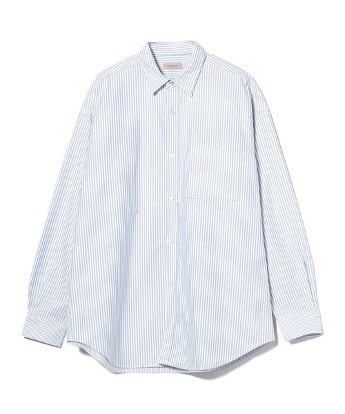 BEAMS LIGHTS（ビームスライツ）の「BEAMS LIGHTS / ロンドンストライプ オックスフォード パネル切替 シャツ（シャツ/ブラウス・メンズ・ネイビー/ブラック・SMALL/MEDIUM/LARGE）」の8枚目の写真