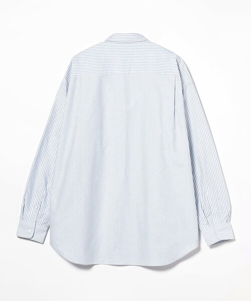 BEAMS LIGHTS（ビームスライツ）の「BEAMS LIGHTS / ロンドンストライプ オックスフォード パネル切替 シャツ（シャツ/ブラウス・メンズ・ネイビー/ブラック・SMALL/MEDIUM/LARGE）」の18枚目の写真
