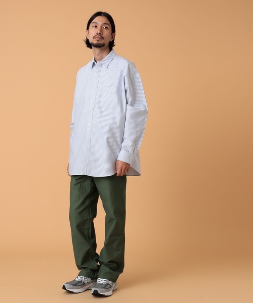 BEAMS LIGHTS（ビームスライツ）の「BEAMS LIGHTS / ロンドンストライプ オックスフォード パネル切替 シャツ（シャツ/ブラウス・メンズ・ネイビー/ブラック・SMALL/MEDIUM/LARGE）」の17枚目の写真