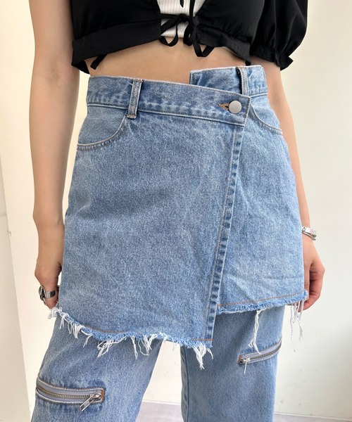 WHO'S WHO gallery（フーズフーギャラリー）の「デニム巻きベルト（ベルト・レディース・ブラック/サックスブルー・FREE）」の2枚目の写真