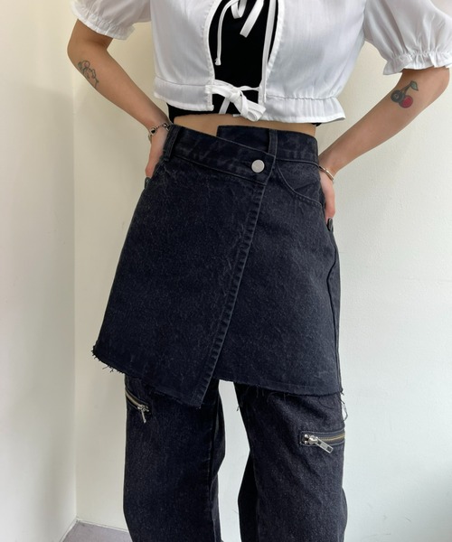 WHO'S WHO gallery（フーズフーギャラリー）の「デニム巻きベルト（ベルト・レディース・ブラック/サックスブルー・FREE）」の4枚目の写真