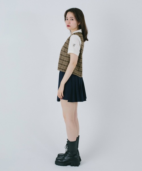 TINA：JOJUN（ティーナジョジュン）の「チェック柄 ドッキングシャツ TINA：JOJUN（シャツ/ブラウス・レディース・アイボリー/ブラウン・M）」の16枚目の写真