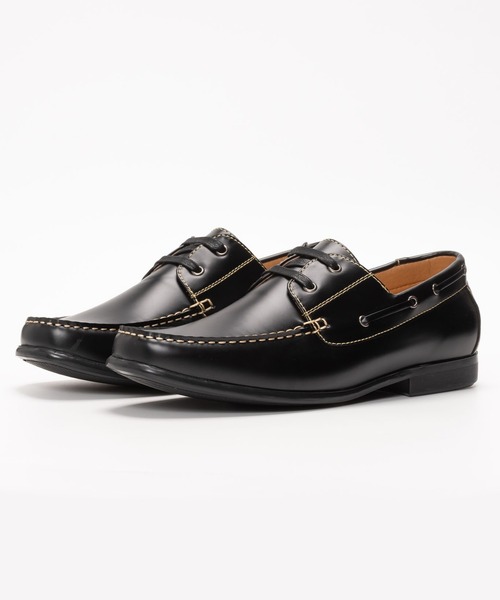 AN by LUCIUS(アンバイルシウス)の「ベーシック Uチップ デッキシューズ(モカシン/デッキシューズ・メンズ・ブラック系その他/ブラック/ブラウン・42/43/41/45/44/40/39)」の2枚目の写真