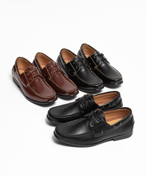 AN by LUCIUS(アンバイルシウス)の「ベーシック Uチップ デッキシューズ(モカシン/デッキシューズ・メンズ・ブラック系その他/ブラック/ブラウン・42/43/41/45/44/40/39)」の4枚目の写真