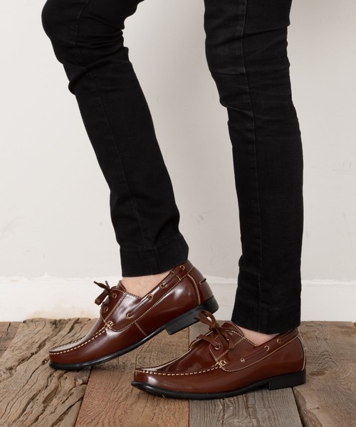 AN by LUCIUS(アンバイルシウス)の「ベーシック Uチップ デッキシューズ(モカシン/デッキシューズ・メンズ・ブラック系その他/ブラック/ブラウン・42/43/41/45/44/40/39)」の14枚目の写真