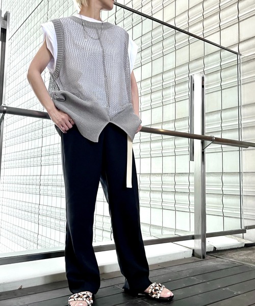 Scrap Book / LAGLAIA / emanar(スクラップブック / ラグライア / エマナ)の「【CYAN TOKYO】ペーパーニットメッシュベスト(ベスト・レディース・パープル/グレー・FREE)」の13枚目の写真