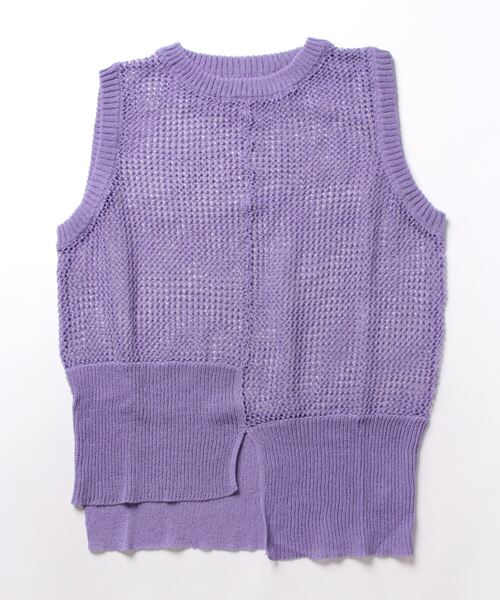 Scrap Book / LAGLAIA / emanar(スクラップブック / ラグライア / エマナ)の「【CYAN TOKYO】ペーパーニットメッシュベスト(ベスト・レディース・パープル/グレー・FREE)」の20枚目の写真