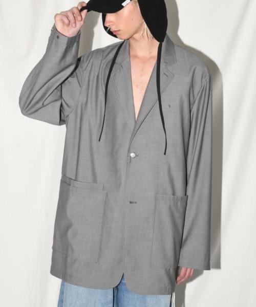 SUPERTHANKS(スーパーサンクス)の「メタルボタンジャケット ブレザー/Neo blazer (T/R)(テーラードジャケット・メンズ・グレー/ネイビー/ブラック・S/L/M)」の6枚目の写真
