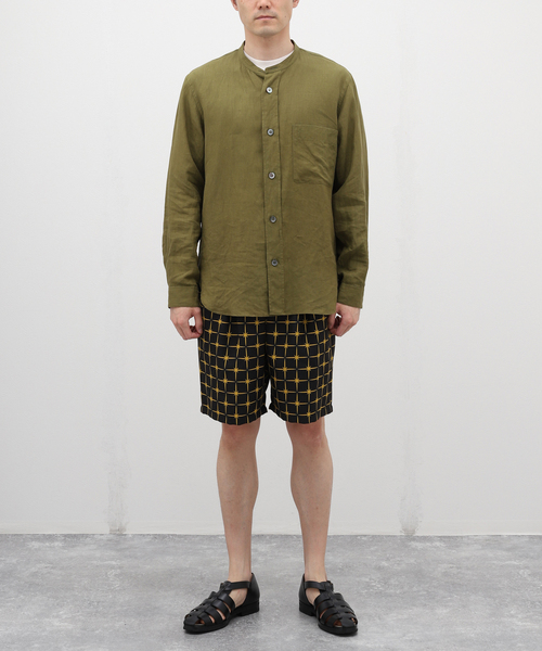 EDIFICE LA BOUCLE（エディフィスラブークル）の「【LA BOUCLE / ラブークル】1タック イージー ショーツ(パターンブッチャー)（その他パンツ・メンズ・ブラックミックス/ブラック/ブラック×ブラック/ブラック系その他・1/2/3）」の5枚目の写真