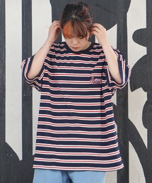 【STAYGOLD】ワンポイント刺繍 ボーダーTシャツ / One point embroidery border T-shirt
