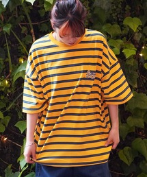 【STAYGOLD】ワンポイント刺繍 ボーダーTシャツ / One point embroidery border T-shirt