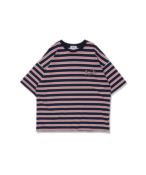 STAY GOLD(ステイゴールド)の「【STAYGOLD】ワンポイント刺繍 ボーダーTシャツ / One point embroidery border T-shirt(Tシャツ/カットソー・メンズ・ネイビー/イエロー/グリーン/ブラウン・FREE)」の13枚目の写真