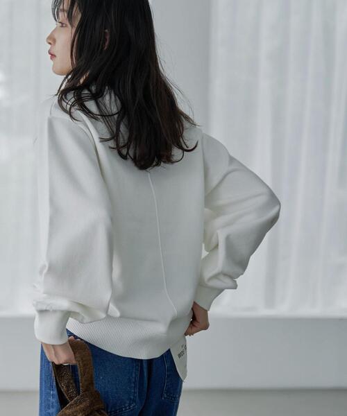 coen(コーエン)の「スウェットライクニットプルオーバー(ニット/セーター・レディース・ライトグレー/ブラック/オフホワイト・M/L)」の6枚目の写真