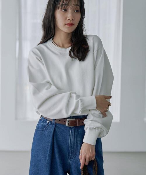 coen(コーエン)の「スウェットライクニットプルオーバー(ニット/セーター・レディース・ライトグレー/ブラック/オフホワイト・M/L)」の9枚目の写真